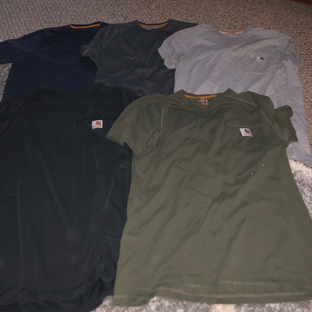 5 men’s carhartt shirts